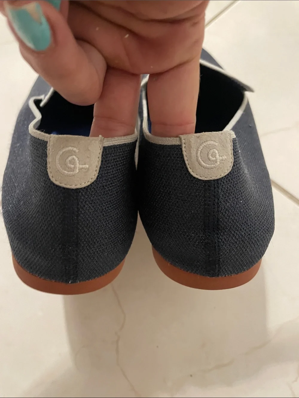 GLYPH Knit Mens Size 11.5 Navy Blue Slip On Comfort Minimalist Loafers Shoes